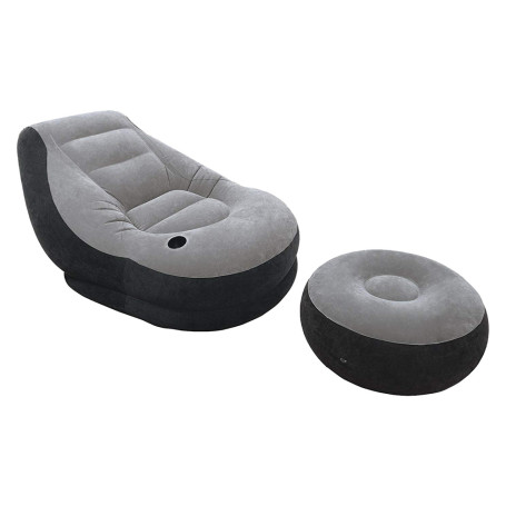 POLTRONCINA AIRBED  LOUNGE  CON POUFF cm 99 x 130 x 76