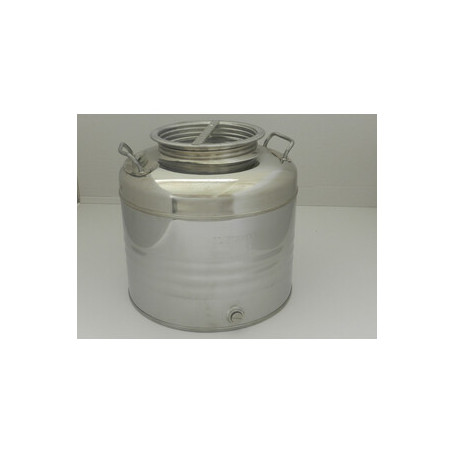 FUSTO OLIO ACCIAIO INOX 441  30 L AGGRAFFATO