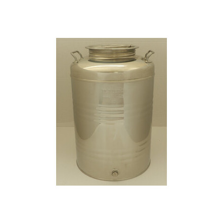FUSTO OLIO ACCIAIO INOX 441  50 L AGGRAFFATO