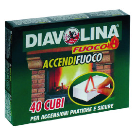 DIAVOLINA  ACCENDIFUOCO  40 cubi - art. 15300