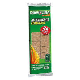DIAVOLINA  ACCENDIFUOCO/GRILL ECOLOGICA  24 cubi - art. 15330