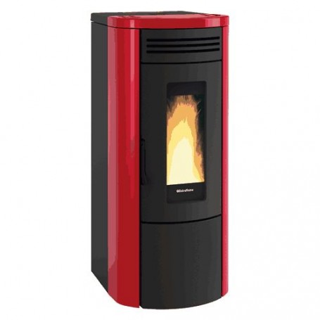TERMOSTUFA A PELLET 'COSTANZA IDRO' Colore bordeaux