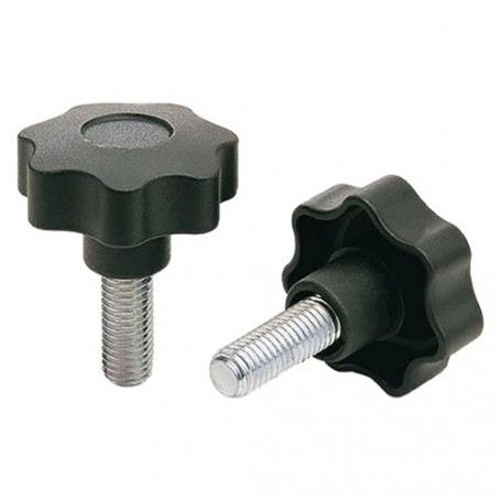 VOLANTINO CON PERNO FILETTATO M 6 x 30  diametro  mm 40