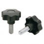 VOLANTINO CON PERNO FILETTATO M 6 x 30  diametro  mm 40