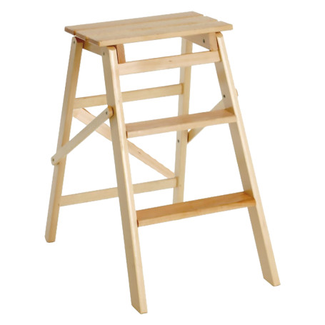 SGABELLO  SCALETTA  3 gradini - col.naturale