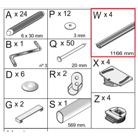 ZZ-GUIDA W X KIT ARMADIO 2ASC CM.120X50X200H