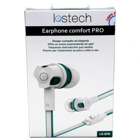 EARPHONE COMFORT HQ CON MICROFONO E PULSANTE