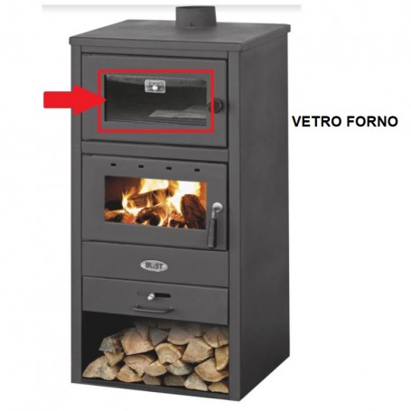 ZZ-VETRO FORNO X STUFA A LEGNA C\FORNO MOD. B