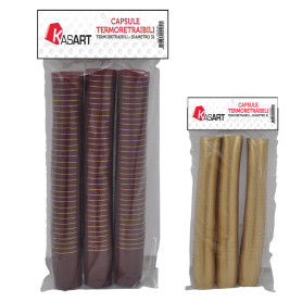 CAPSULE TERMORETRAIBILI PER BOTTIGLIE VINO nero -  diametro  31 x  h 55 mm