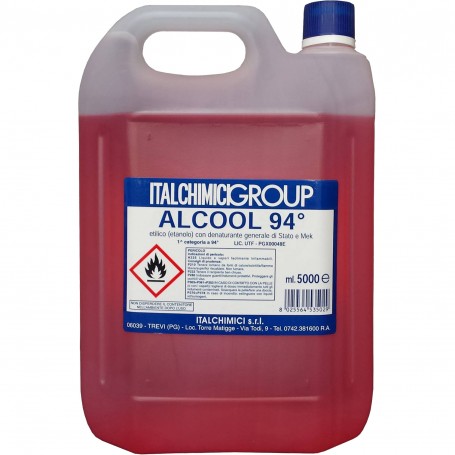 ALCOOL DENATURATO 94° CERTIFICATO LT. 5 (ITAL