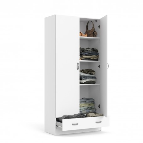 KIT ARMADIO FOCUS 2A 1CASS 79X35X170 BIANCO