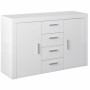MOBILE 2A+4CASS.LACCATO BIANCO 134X40X86