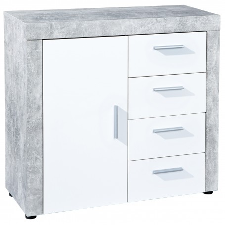MOBILE 1A+4CASS. BIANCO+BETON