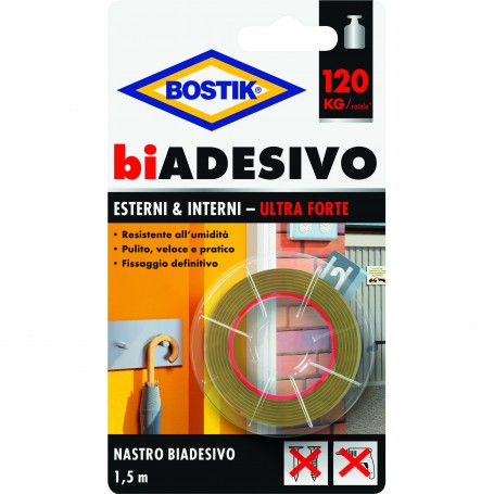 BOSTIK NASTRO BIADESIVO INTERNI & ESTERNI M.