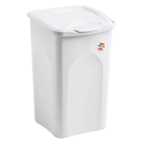 PORTABIANCHERIA TUTTO CHIUSO  PRIMAVERA  Lt.50 cm 37 x 37 x H 56 bianco