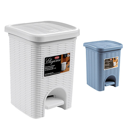 PATTUMIERA A PEDALE  ELEGANCE  Lt. 6 - col. bianco