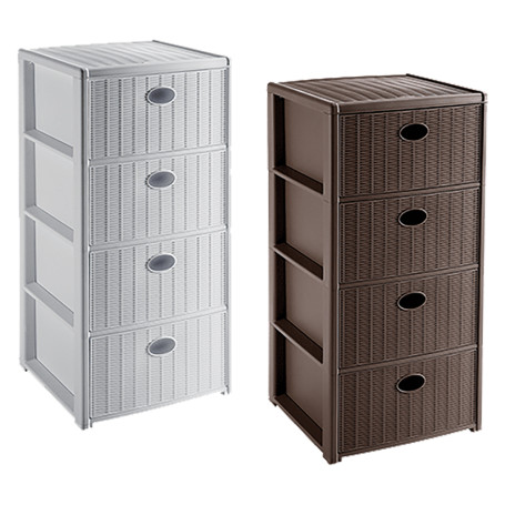 CASSETTIERA  ELEGANCE  cm 40x40xh80 - tortora