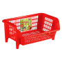 CESTELLO IMPILABILE  BOCCA DI LUPO  col. rosso - cm 54 x  38 H 24