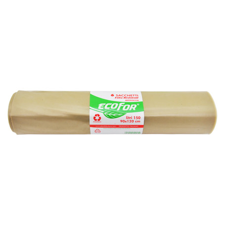 SACCHI PER NETTEZZA URBANA  EXTRA STRONG  cm 90x120 - cf.6 pz - lt.150 - ambra