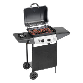 BARBECUE A GAS  DOUBLE COOKING SYSTEM  A ROCCIA LAVICA art. 4939