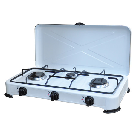 FORNELLO 3 FUOCHI A GAS GPL  KASART  cm 58 x 28 x h.11