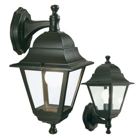 LANTERNA  OLD  in basso - cm 37 x 18 x 20 nero