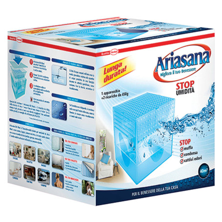 ASSORBIUMIDITA  IN KIT  ARIASANA  kit 1 vaschetta+2 ricariche 450 gr.