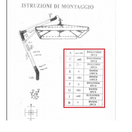 ZZ-OMBRELLONE DECENTRATO PALO 93-(KIT VITI)