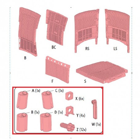ZZ-ALLIBERT POLTRONA 'IOWA'B.(KIT MONTAGGIO)