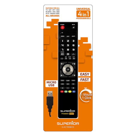 TELECOMANDO UNIVERSALE USB  FREEDOM  4 in 1 controllo 4 dispositivi