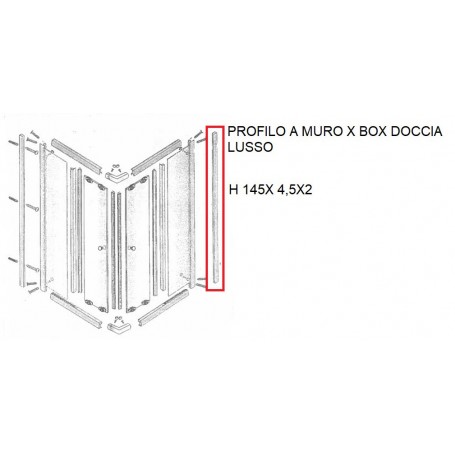ZZ-PROFILO A MURO X BOX DOCCIA CRIST.LUSSO