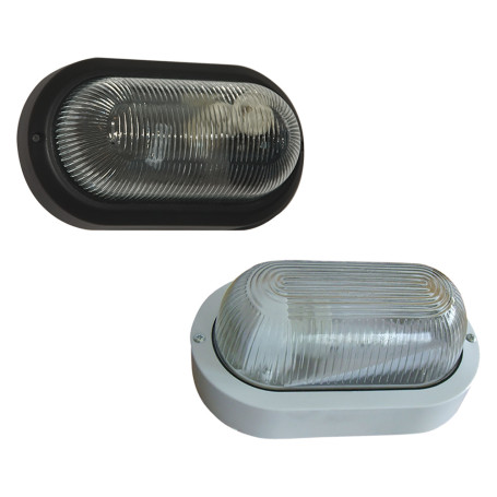 PLAFONIERA  OVALE  colore nero