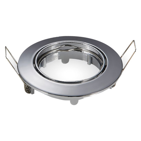 PORTAFARETTO LED ORIENTABILE IN METALLO colore satinato  diametro  82 x h.25 mm.  diametro  imbocco 70 mm.