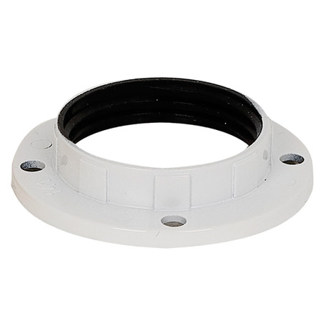 GHIERA PER PORTALAMPADA E14 -  diametro  43 mm. colore bianco