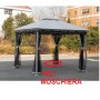 ZZ-SET 4 TELI MOSCHIERA X GAZEBO IN ACCIAIO "