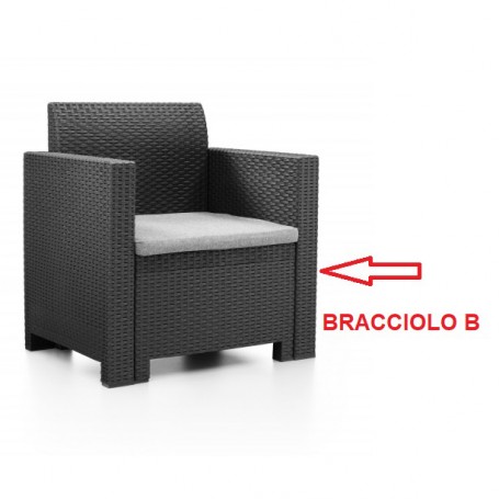 ZZ-BRACCIOLO B X SALOTTO RESINA 4PZ.C\CUSC.NE