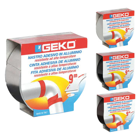 NASTRO ADESIVO IN ALLUMINIO  SMOKE  mm. 40 x 9 mt - col. bianco