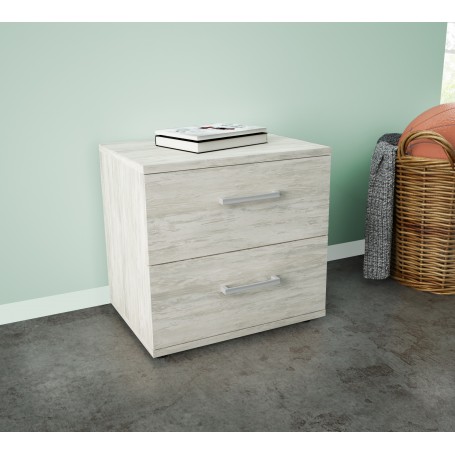 KIT COMODINO 2C 48X41X36 BIANCO VEN.K083