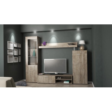 KIT PARETE LIVING SPAZIO 260X188X35\42 ROVERE K105