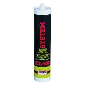 SILICONE ACETICO ALTA TEMPERATURA  SIL 400  RAL 9005 nero ml 310
