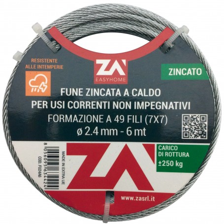 CAVETTO ACCIAIO ANTIGIRO 133F D.4 MT 25