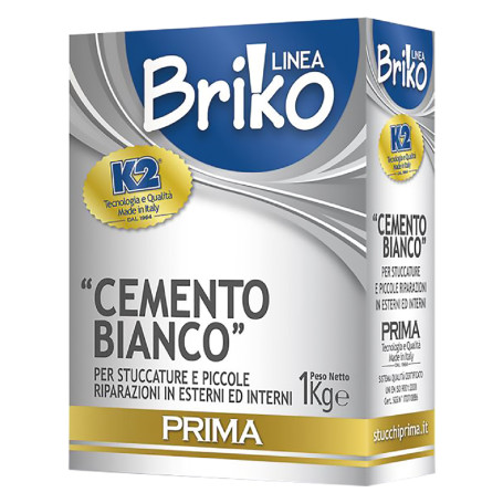 CEMENTO BIANCO IN POLVERE  BRIKO K2  Kg. 4 - sacchetta