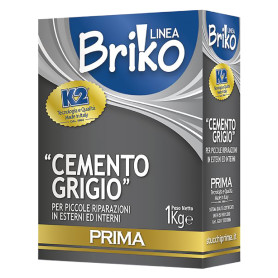 CEMENTO GRIGIO IN POLVERE  BRIKO K2  Kg. 1 - scatola
