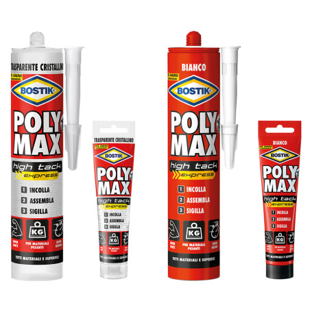 ADESIVO SIGILLANTE UNIVERSALE  POLY MAX  HTE gr. 300 - cristal