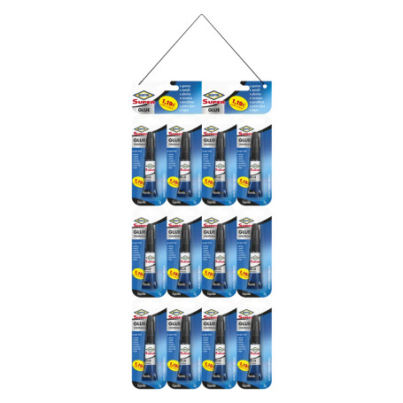 ADESIVO ISTANTANEO  SUPER GLUE  gr. 3 (jumbocard)
