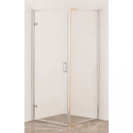 BOX DOCCIA CRISTALLO UN LATO FISSO  AMBRA  cm 80 x 80 - H 185