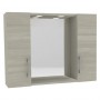 SPECCHIERA DA BAGNO PENSILE DOPPIO  DIA  cm 77 x 16 x h.57 - rovere grigio