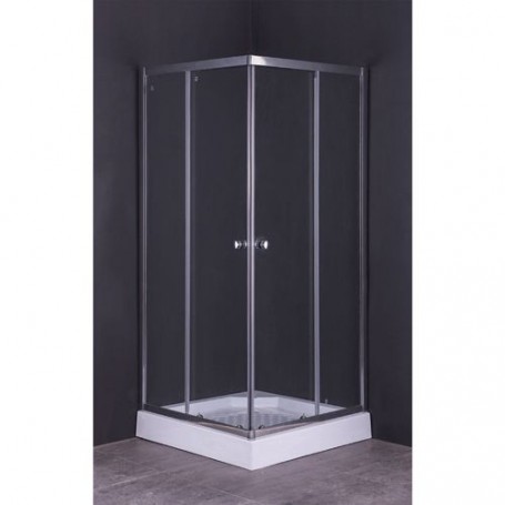 BOX DOCCIA CRISTALLO A DUE PORTE  GIADA  cm 70 x 70 - H 185