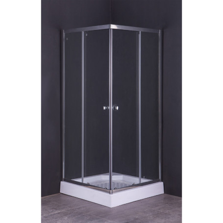 BOX DOCCIA CRISTALLO A DUE PORTE  GIADA  cm 90 x 90 - H 185