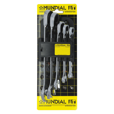 SERIE CHIAVI COMBINATE A CRICCHETTO  STANDARD  5 pezzi